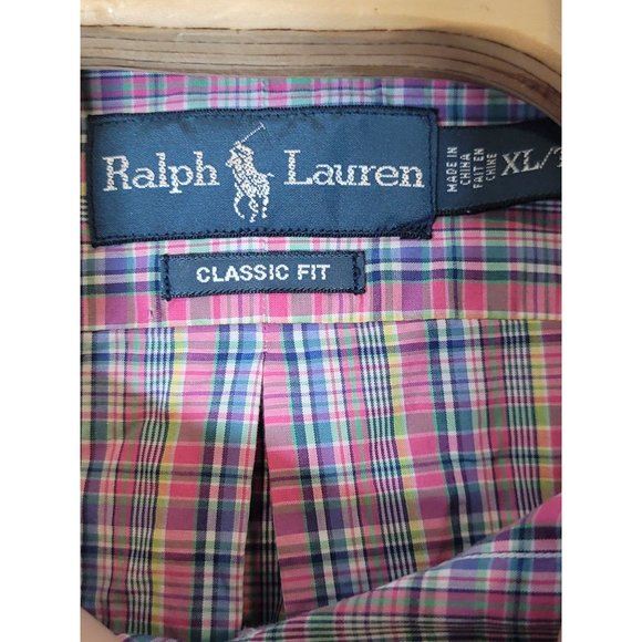 Ralph Lauren Button Down Shirt Multicolor Plaid Size XL/TG Men's‎ - Picture 5 of 5